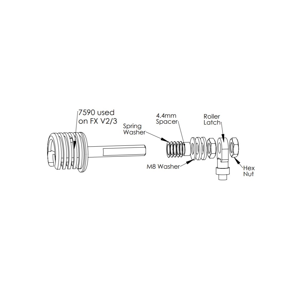 Fireline Freestanding FX Complete Spindle Assembly V2